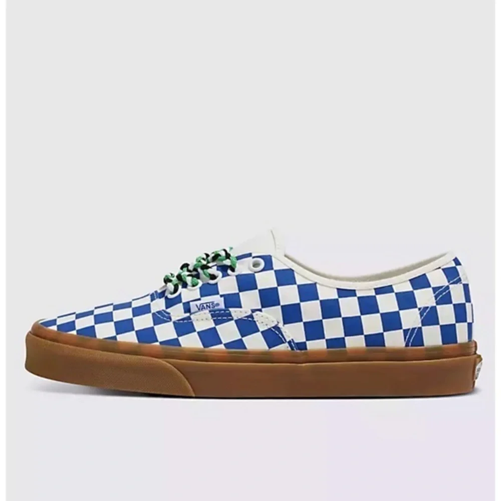 NEW Vans Authentic Checkerboard Blue/White Sneakers Men’s Size 6.5 - Picture 1 of 7